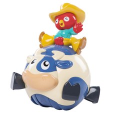 Bright Starts 西部牛仔和乳牛不倒翁玩具, 藍色 紅色