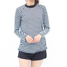 BORIMOM 孕婦條紋長袖泳衣+游泳短褲