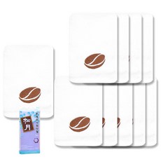 Songwol 松月 咖啡手巾豆 10p + 新鮮浴巾寶來, 混色, 1套