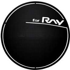 Bargen 3D 碳纖維加油口貼紙 Ray, 黑色, 1個