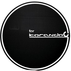 바겐 3D 카본 주유구 스티커 코란도C, 블랙, 1개