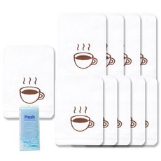 Songwol 松月 咖啡洗手布咖啡 10p + 清新浴巾天空, 混色, 1套