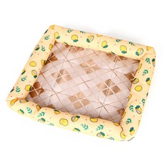 제제펫 패턴 테두리 포인트 반려견 쿠션, Y417PDNS001, 1개