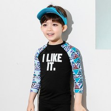 GOING KIDS 男童款三角條紋防曬泳衣