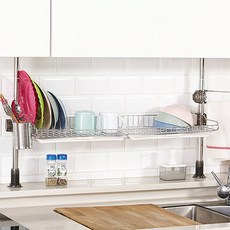 頂天立地單層餐具瀝水架, 混色