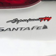 Griven 車用改裝徽章 30267, 聖達菲, 銀色 + 紅色, 1個