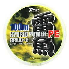 BSFishing釣具Brainer Hybrid Power PE釣魚線, 熒光綠
