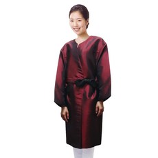 緞面絲綢美容浴袍, 酒 (LN1073), 1個