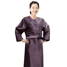 緞面絲綢美容浴袍, 紫色 (LN1071), 1個