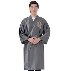 Line皇帝客人浴袍, 灰色 (LN1022), 1個