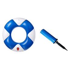 앙팡비엔피 유아동 버키 원형튜브 75cm + 아라칸 핸드펌프 랜덤 발송, 블루, 1세트