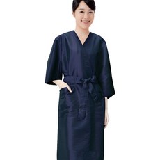 線條NP長款客人浴袍, 海軍 (LN1037), 1個