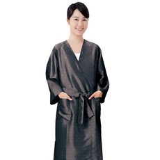 圓點美容浴袍, 灰色 (CH134), 1個