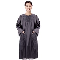 格子美容浴袍, 灰色 (LN132), 1個