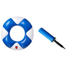 앙팡비엔피 유아동 버키 원형튜브 65cm + 아라칸 핸드펌프 랜덤 발송, 블루, 1세트