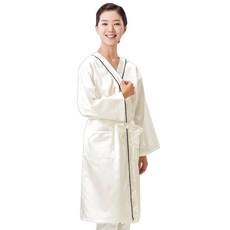 SPA緞面滾邊衣服, 象牙色 (LN1054), 1個