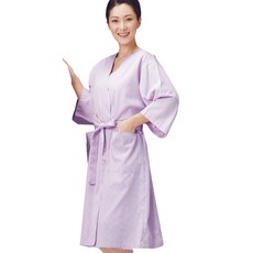 白色美容浴袍, 淡紫色 (ST106), 1個