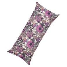 Ein Haus 花朵圖案棉質靠枕, 淺紫色