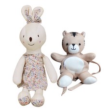 CONY BABY 安撫娃娃 兔子+老虎後背包, 兔子(象牙白)+老虎後背包(米色)