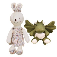 CONY BABY 安撫娃娃 兔子+飛龍後背包, 兔子(象牙白)+飛龍後背包(卡其色)