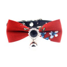 노랜드 Good buddy 스잇 스톤 버터플라이 칼라 라인 고양이 목걸이 XS, 레드, 1개