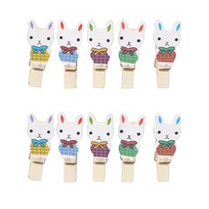 이코디 체크바니 메모집게 10p 세트, 혼합 색상