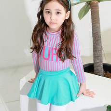 GOING KIDS 童款條紋長袖防曬泳衣