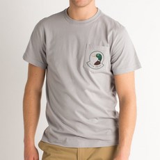 Duck Head 남성용 뱃지 로고 SS 티셔츠
