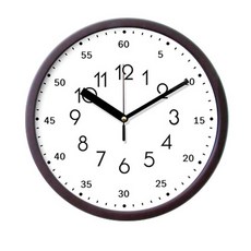 布朗茲豪斯 教學用靜音掛鐘 EDU-041 L, 棕色