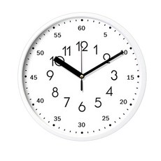 布朗茲豪斯 教學用靜音掛鐘 EDU-041 L, 白色