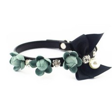 Noland Good buddy 본 스타일 레이디 칼라 라인 고양이 목걸이 XS, 라이트 그린, 1개