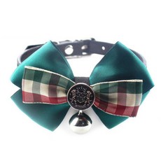 Noland Good buddy 브리티쉬 보우칼라 라인 고양이 목걸이 XS, 그린, 1개