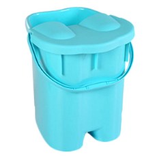 헬스플러스 족욕바스켓 성인용 뚜껑포함 블루 대, 1개