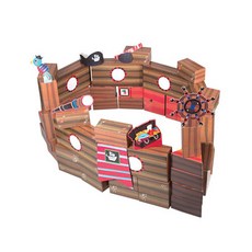 Learning Resources 紙磚堆砌海盜船 EDI3663, 混色