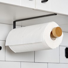 OSLO 廚房紙巾架, 黑色, 1入