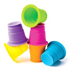 Squigz 矽膠遊戲杯 6 件套, 混色, 1套