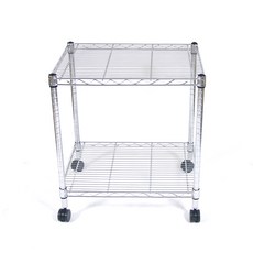 크랙코리아 트롤리 선반 390 x 750 x 600 mm 2단, 혼합 색상