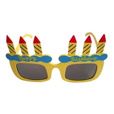 Partybok 生日派對 3 派對眼鏡, 黃色的, 1個