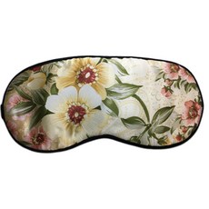 絲綢眼罩 紅花圖案, 1件, 1個