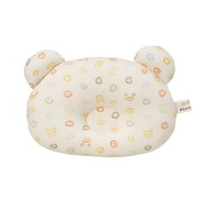 withorganic 小熊造型孩童枕頭, 動物漩渦款, 1件