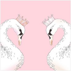 iLovePainting DIY 名畫繪製 25 x 25 cm, 天鵝情侶, 1個