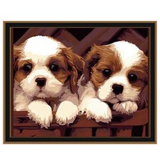 iLovePainting DIY 名畫繪製 40 x 50 cm, 可愛小狗