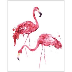 I LOVE PAINTING DIY名畫繪畫組 40*50cm, 一對愛火烈鳥, 1幅