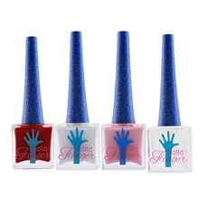 拉拉芬格香水貼紙水性美甲可愛兔子套組, 粉色、紅色、牛奶、面漆, 1套