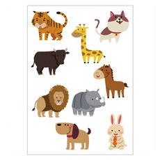 모두의팩토리 인쇄펠트 도안 DIY 펠트 공예 A3, 04 TYPE 동물3, 1개