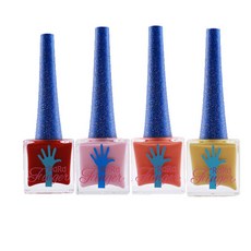 拉拉芬格香水貼紙水性指甲油春季仙女套組, 紅色、粉色、可朗、檸檬, 1套