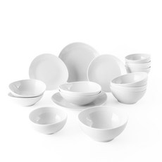 Zen 韓國 Zen Crowd 家用餐具 16p 套裝, 白色, 6種