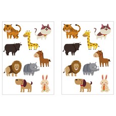 모두의팩토리 인쇄 도안 DIY 펠트 공예 A4, 04TYPE동물3, 2개