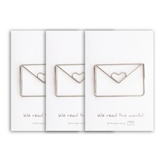 해피트레이딩심플 모티브 북 홀더 클립, 01, 3개