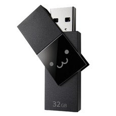 엘레컴 스윙타입 USB 3.0 메모리 블랙 EK-RMU332GBK, 32GB, 1개